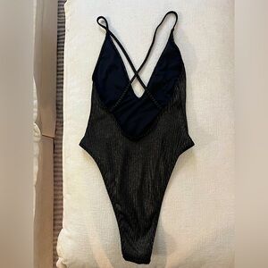 Black & gold bodysuit